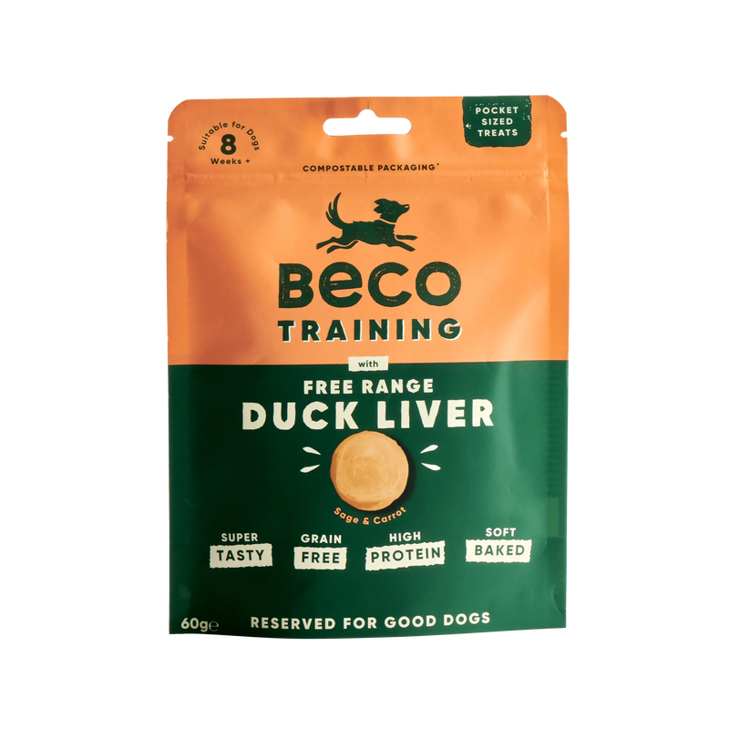 Beco Dog Treats with Free Range Duck Liver, Sage & Carrot