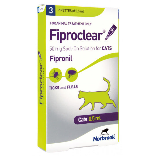 Fiproclear Spot On for Cats (3 Pipettes)