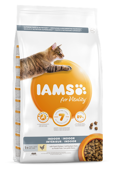 Iams for Vitality Indoor Cat Food with Chicken