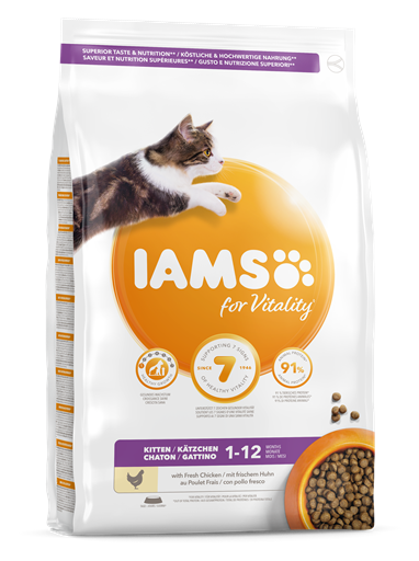 Iams for Vitality Kitten Food with Chicken