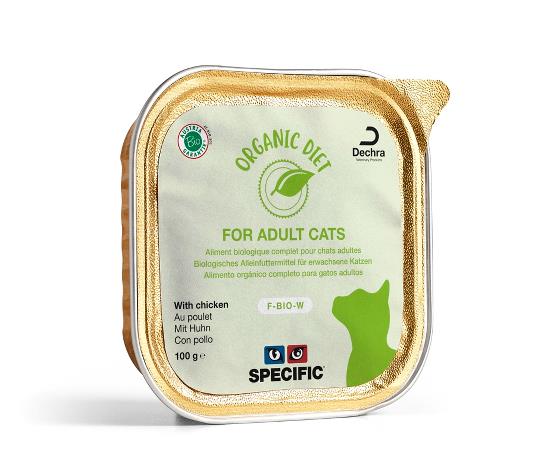 Dechra Specific Feline F-BIO-W Adult Organic Wet Tray with Chicken
