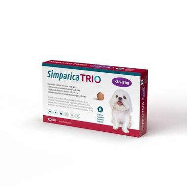 Simparica Trio Chewable Tablets for Dogs 6mg >2.5kg-5kg