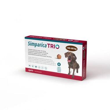 Simparica Trio Chewable Tablets for Dogs 72mg >40kg-60kg