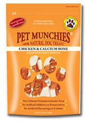 Pet Munchies Chicken And Calcium Bones Dog Treats 100g