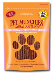 Pet Munchies Chicken & Sweet Potato Sticks Dog Treats 90g