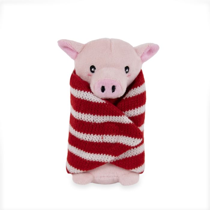 Rosewood Cupid & Comet Penny Pig in Blanket Christmas Cat Toy