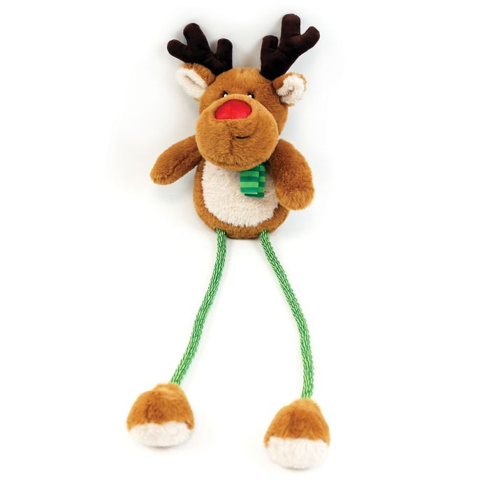 Happy Pet Ropee Long Legs Reindeer Christmas Dog Toy