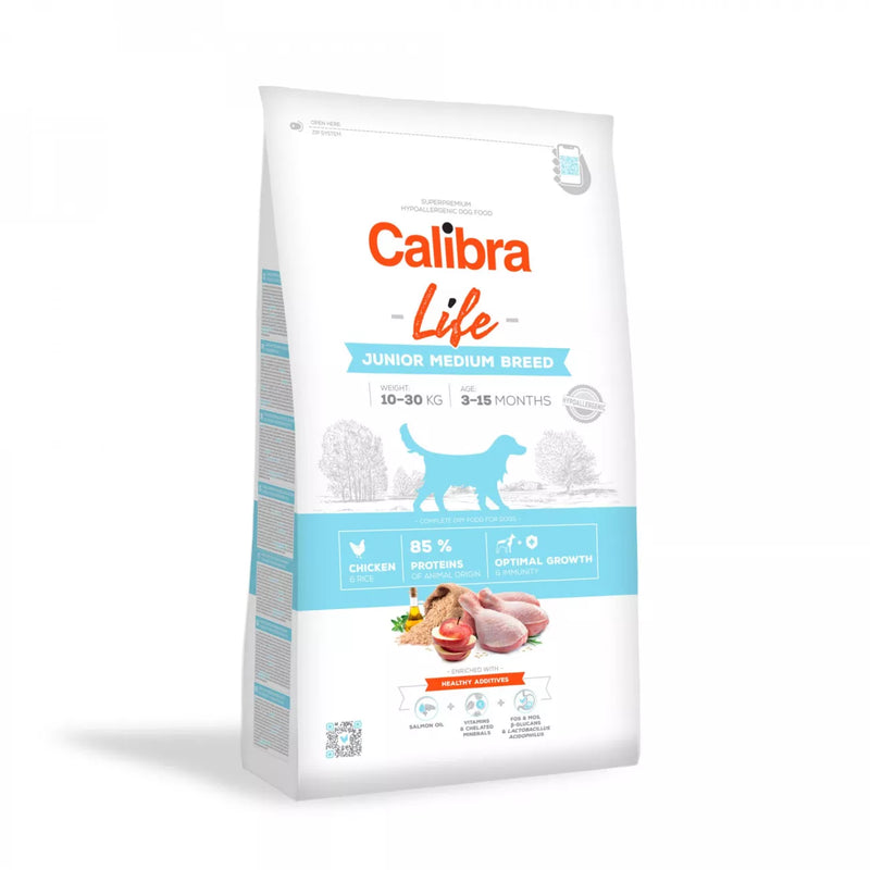 Calibra Life Junior Medium Breed Dry Dog Food with Chicken