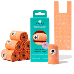 Adios Poo Bags with Handles Pink