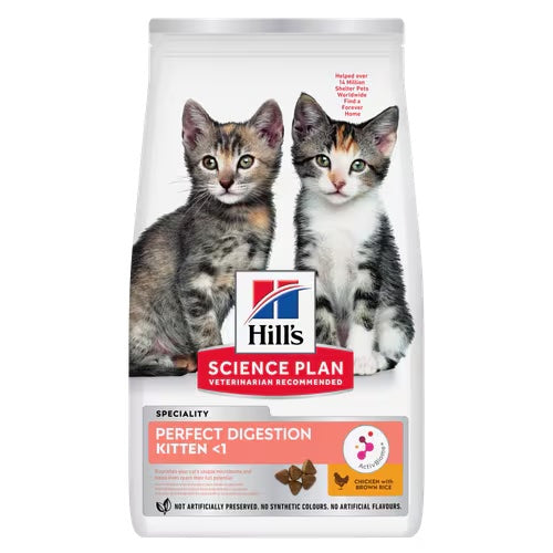Hills Science Plan Perfect Digestion Kitten Dry Food with Chicken & Brown Rice