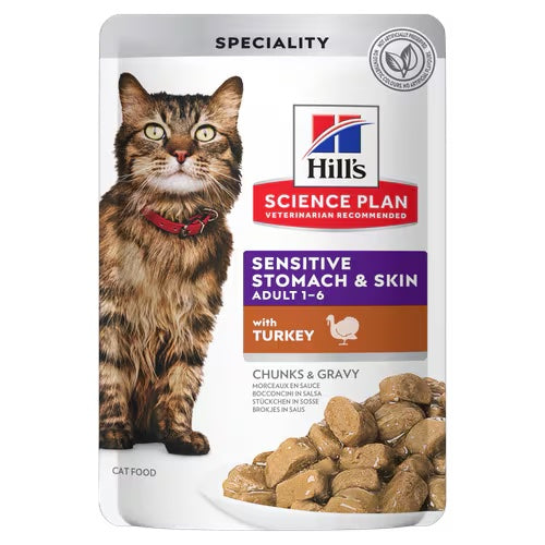 Hills Science Plan Sensitive Stomach & Skin Adult Cat Wet Food with Turkey