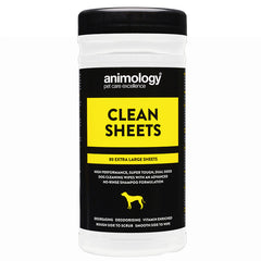 Animology Clean Sheets Pet Wipes 80 Pack
