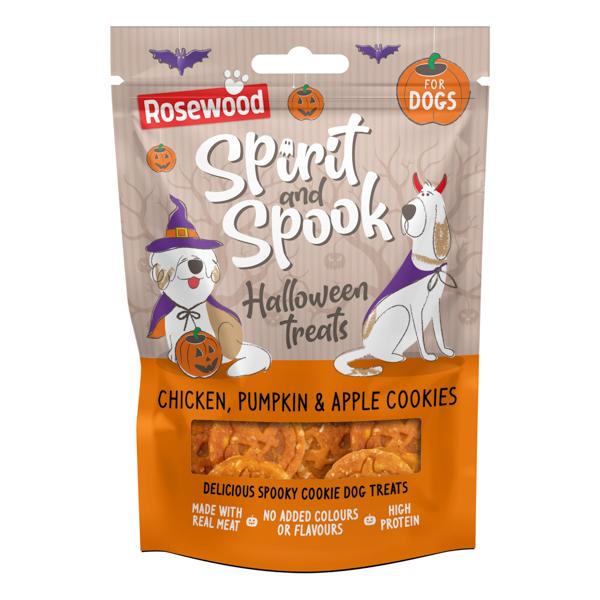 Rosewood Chicken, Pumpkin & Apple Halloween Cookies for Dogs 100g