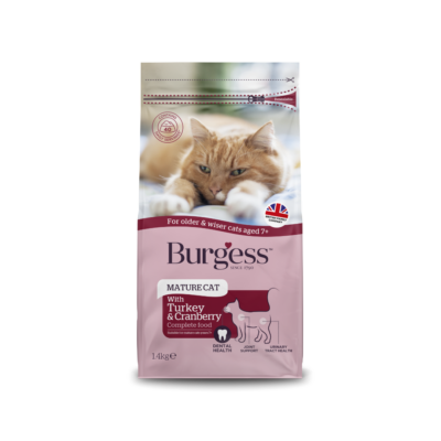 Burgess Cat Mature Dry Food with Turkey & Cranberry 1.5kg