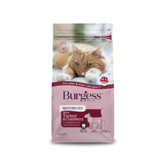 Burgess Cat Mature Dry Food with Turkey & Cranberry 1.5kg