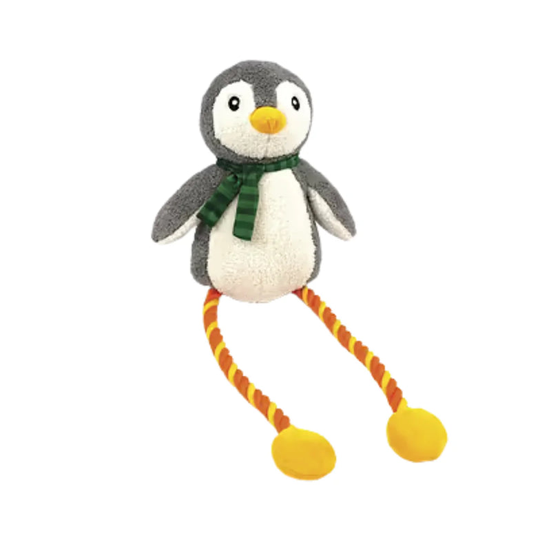 Happy Pet Ropee Long Legs Pebble Penguin Christmas Dog Toy