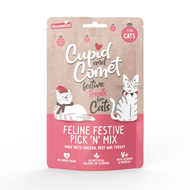 Rosewood Cupid & Comet Feline Festive Pick 'N' Mix Cat Treats