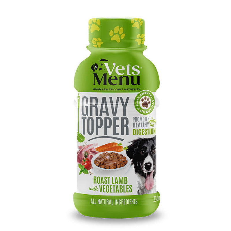 Vets Menu Gravy Topper for Dogs with Roast Lamb and Vegetables 250ml