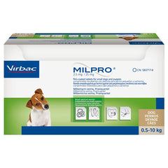 Milpro 2.5mg/25mg Small Dog & Puppy Worming Tablet
