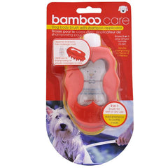 Bamboo Dog Body Brush and Shampoo Applicator