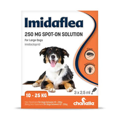 Imidaflea Spot-on Solution for Large Dogs >10kg-25kg 3 Pack