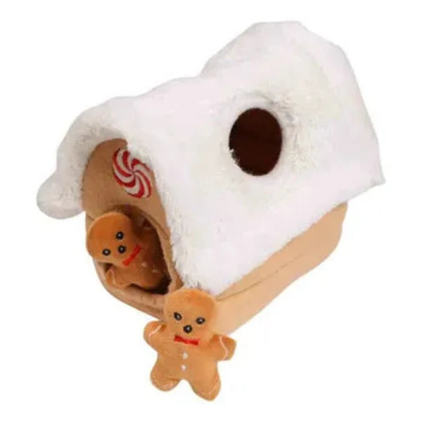 Pet Brands Festive Hide And Seek Gingerbread House Cat Toy
