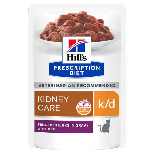 Hills k/d Kidney Care Wet Cat Food with Beef
