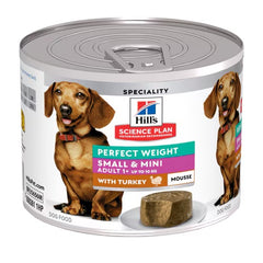 Hills Science Plan Perfect Weight Adult Small & Mini Breed Dog Mousse with Turkey