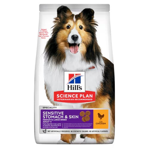 Hills Science Plan Sensitive Stomach & Skin Medium Breed Dry Dog Food