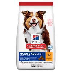 Hills Science Plan Mature Adult Medium Breed Dry Dog Food with Chicken