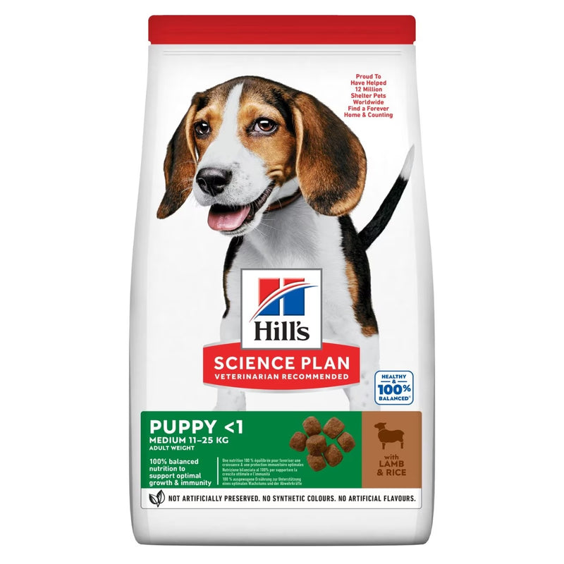 Hills Science Plan Puppy Food Medium Breed with Lamb & Rice
