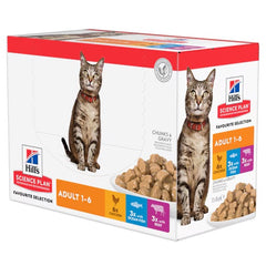 Hills Science Plan Adult Wet Cat Food with Chicken, Beef & Ocean Fish
