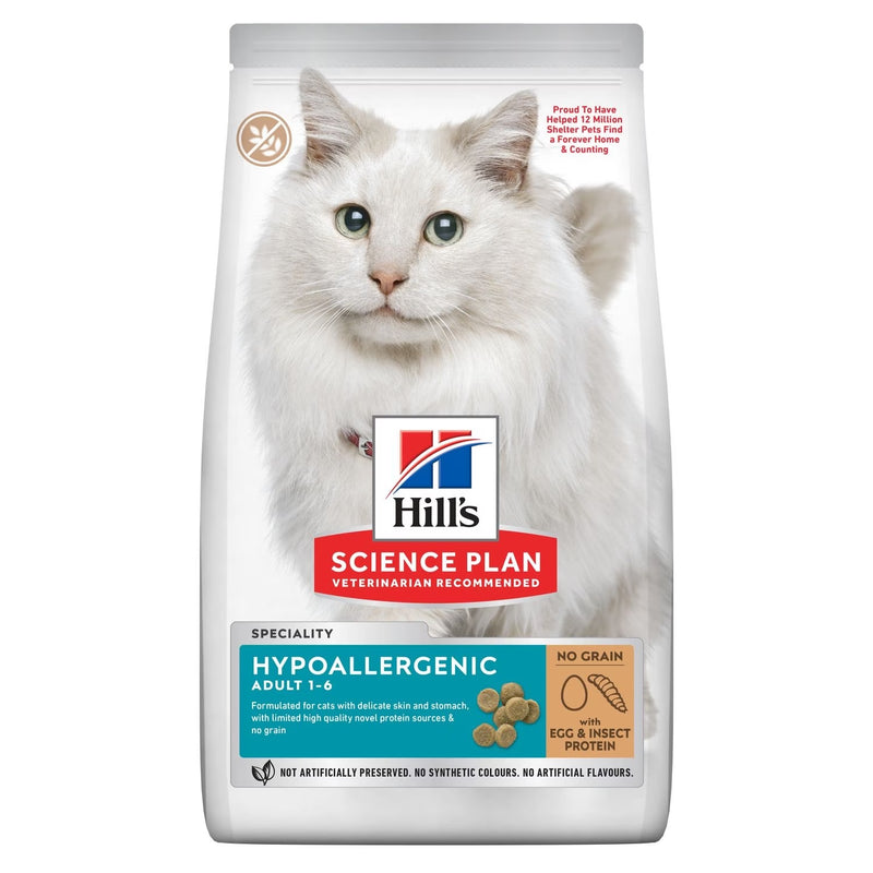 Hills Science Plan Hypoallergenic Adult Cat Dry Food with Insect & Egg