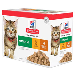 Hills Science Plan Kitten Wet Food Multipack with Chicken & Turkey