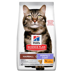 Hills Science Plan Hairball & Perfect Coat Adult Dry Cat Food with Chicken