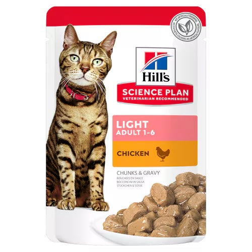 Hills Science Plan Light Adult Wet Cat Food with Chicken