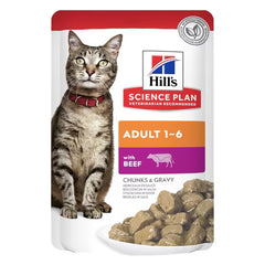 Hills Science Plan Adult Wet Cat Food with Beef