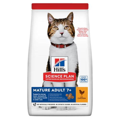 Hills Science Plan Mature Cat Dry Food with Chicken