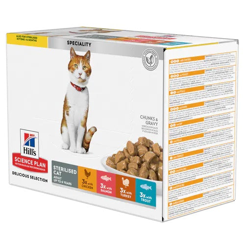 Hills Science Plan Sterilised Adult Cat Wet Food Multipack