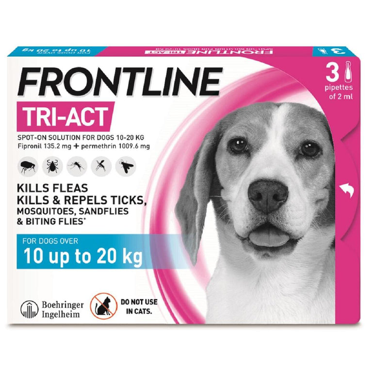 Frontline Tri-Act Medium Dog 10kg-20kg