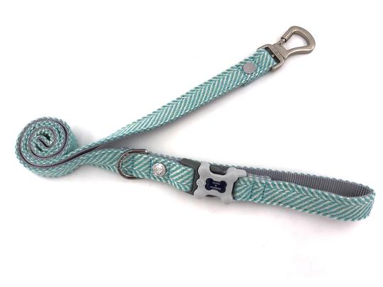 Hugo & Hudson Lead Aqua Herringbone