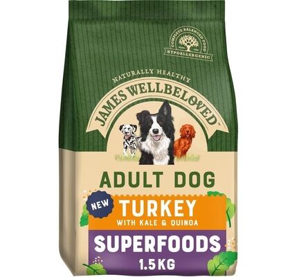 James Wellbeloved Superfood Turkey, Kale & Quinoa Adult Dog Food