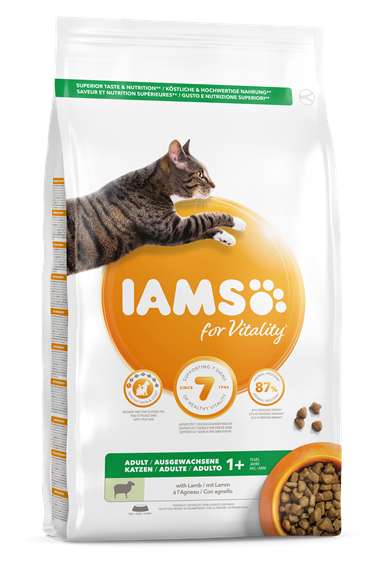 Iams for Vitality Adult Cat Food with Lamb