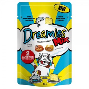 Dreamies Salmon & Cheese Mix Cat Treats 60g