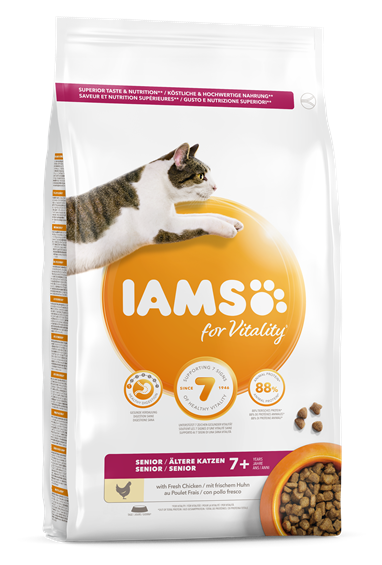 Iams for Vitality Senior Cat Food with Chicken