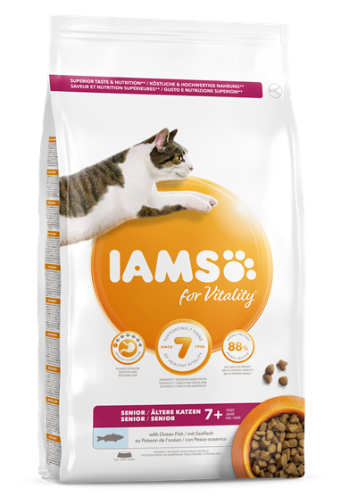 Iams for Vitality Senior Cat Food with Ocean Fish