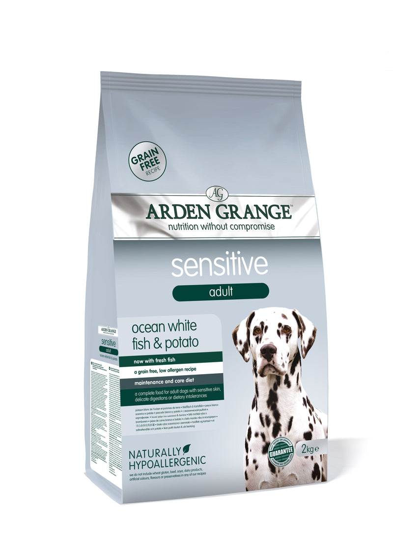 Arden Grange Dog Adult Sensitive White Fish & Potato Dry Food