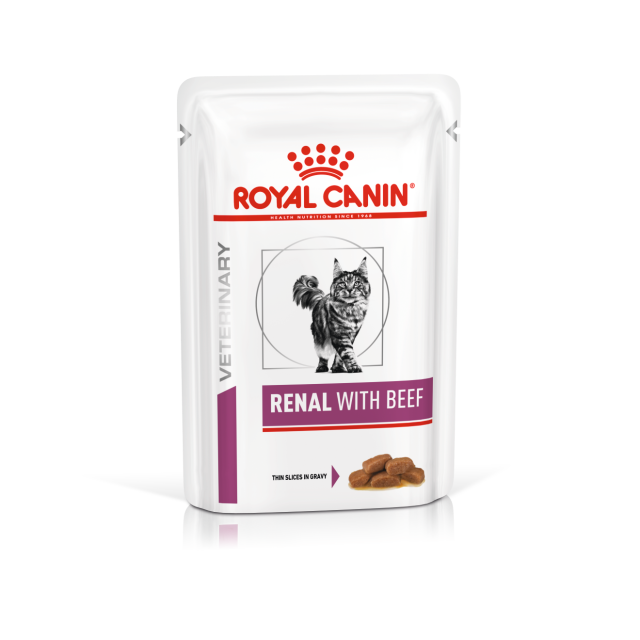 Royal Canin Renal Feline Wet Pouch with Beef