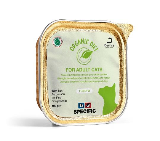 Dechra Specific Feline F-BIO-W Adult Organic Wet Tray with Fish