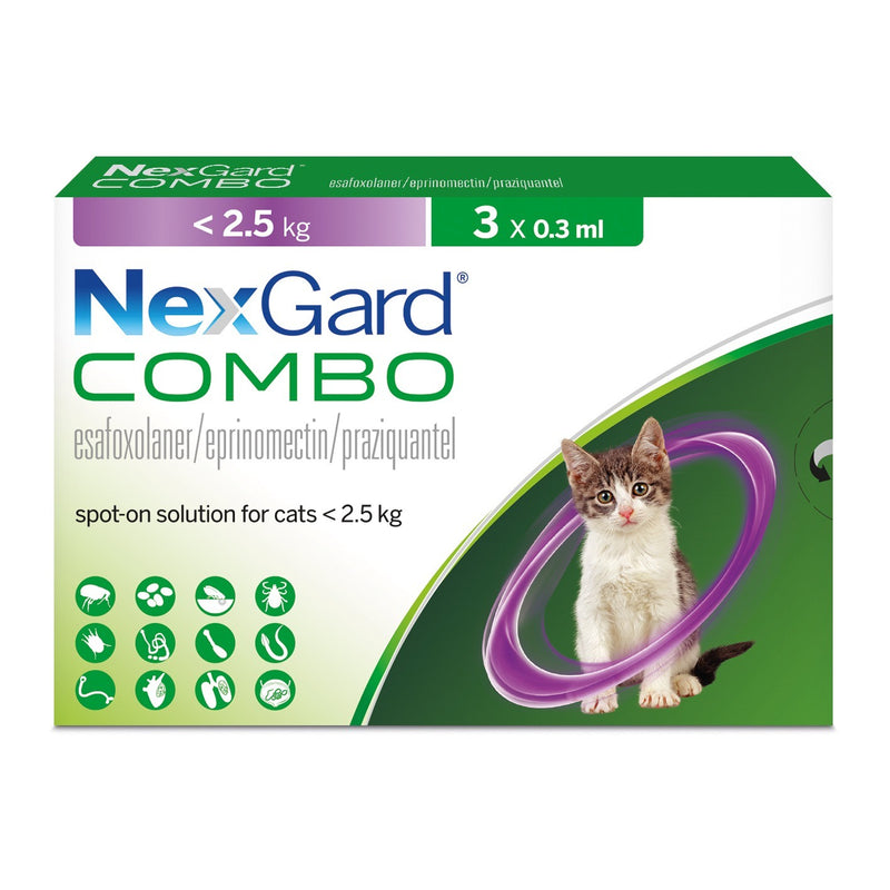 Nexgard Combo for Small Cats <2.5kg (3 Pack)